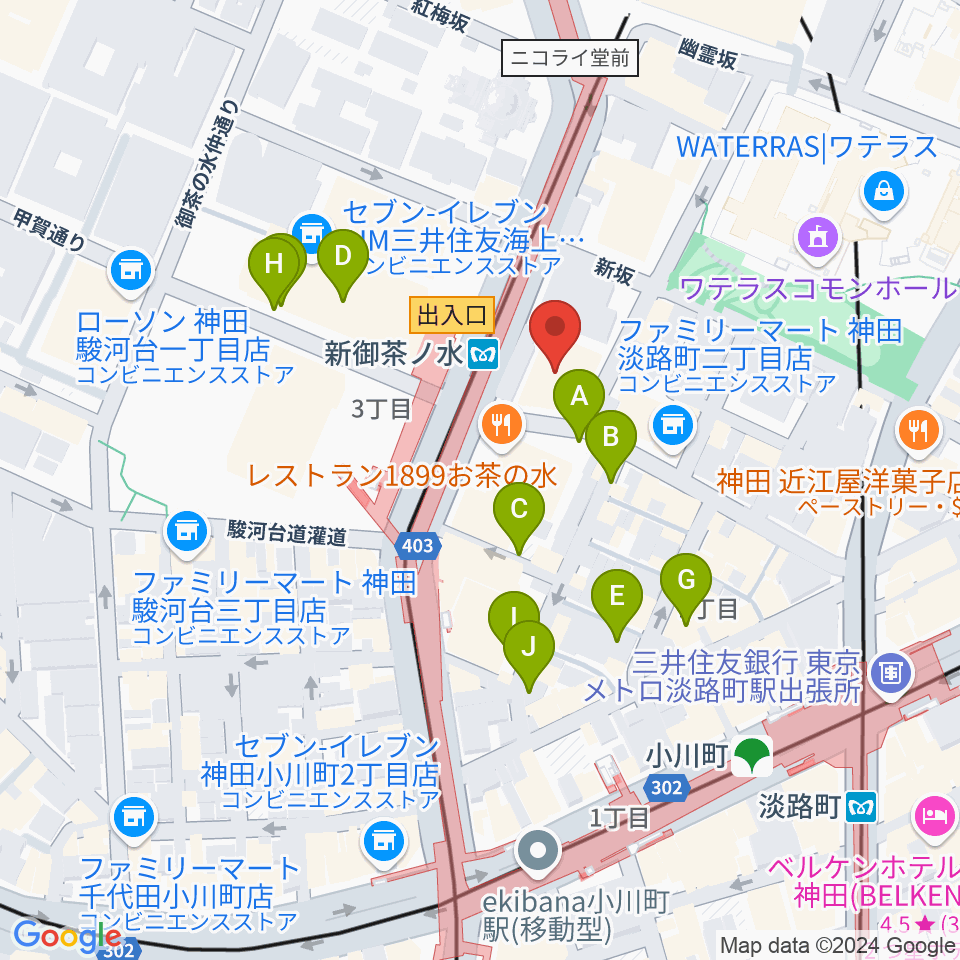 全電通労働会館周辺の駐車場・コインパーキング一覧地図