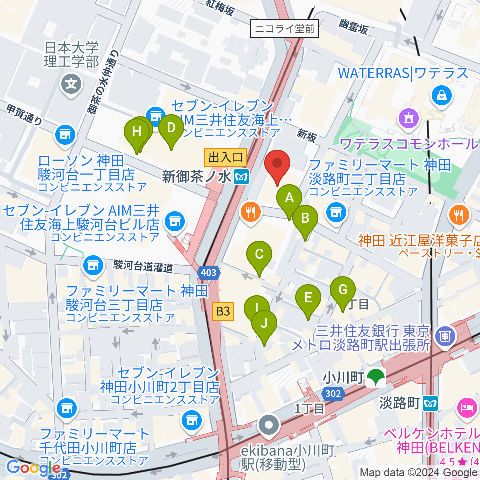 全電通労働会館周辺の駐車場・コインパーキング一覧地図