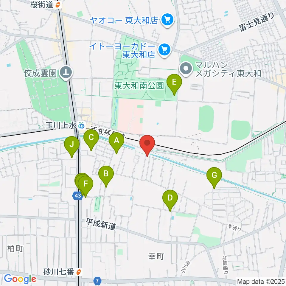 ロバハウス周辺の駐車場・コインパーキング一覧地図