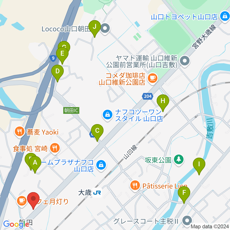 下関十字堂楽器店 ウインドぷらす周辺の駐車場・コインパーキング一覧地図