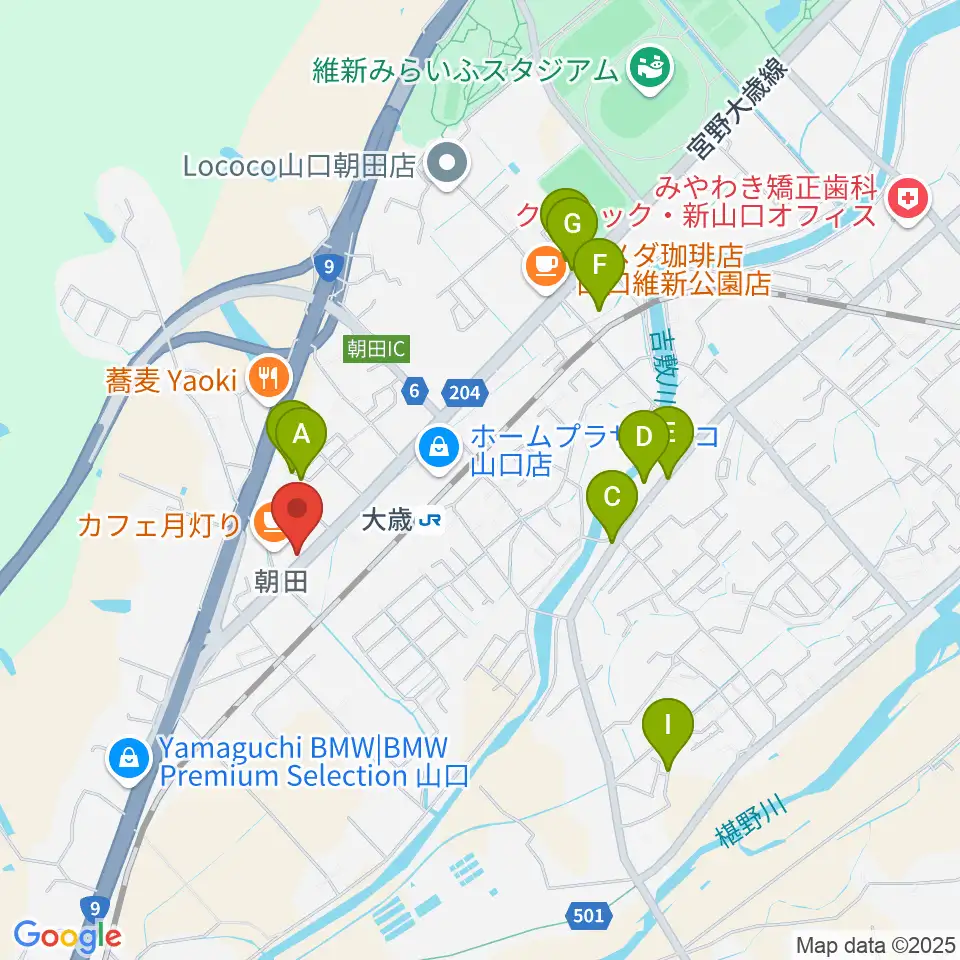 下関十字堂楽器店 ウインドぷらす周辺の駐車場・コインパーキング一覧地図