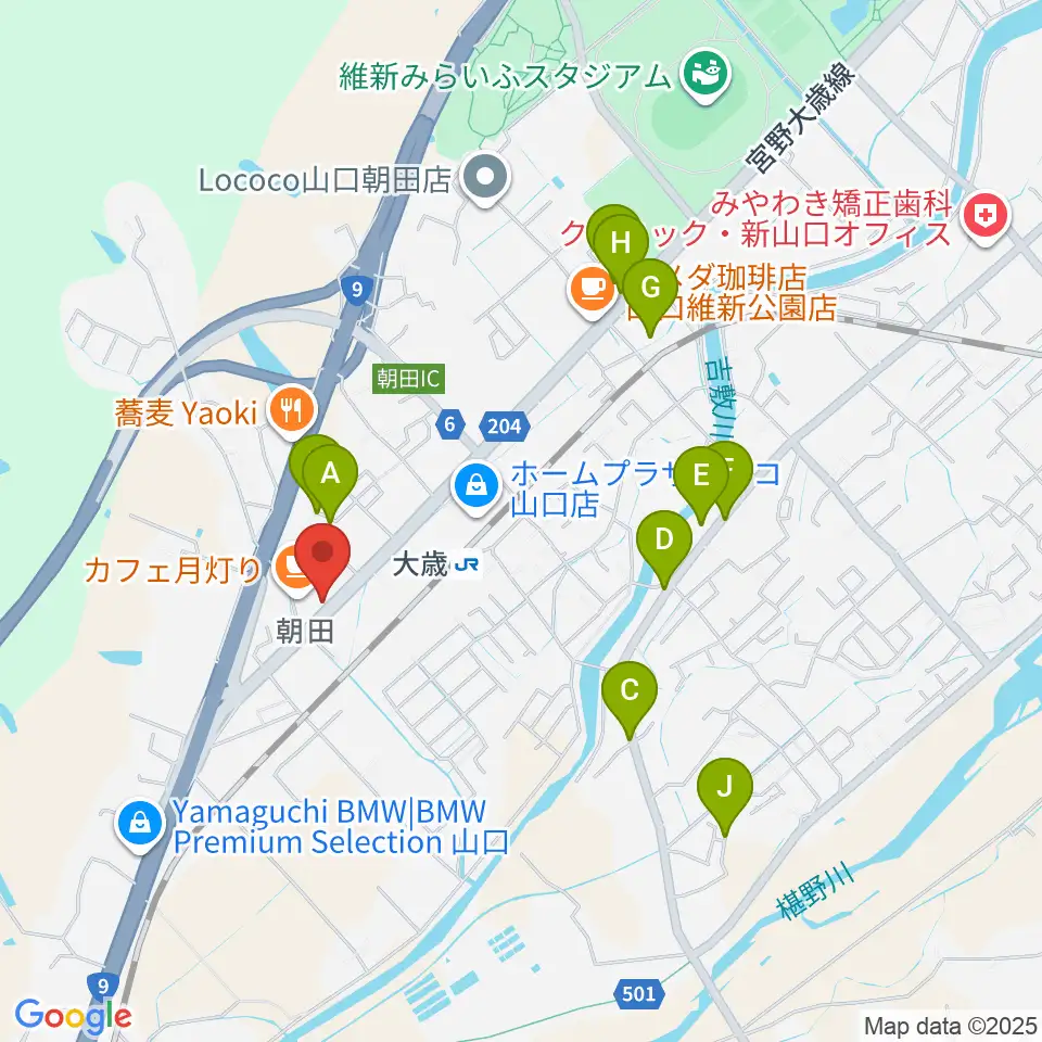 下関十字堂楽器店 ウインドぷらす周辺の駐車場・コインパーキング一覧地図