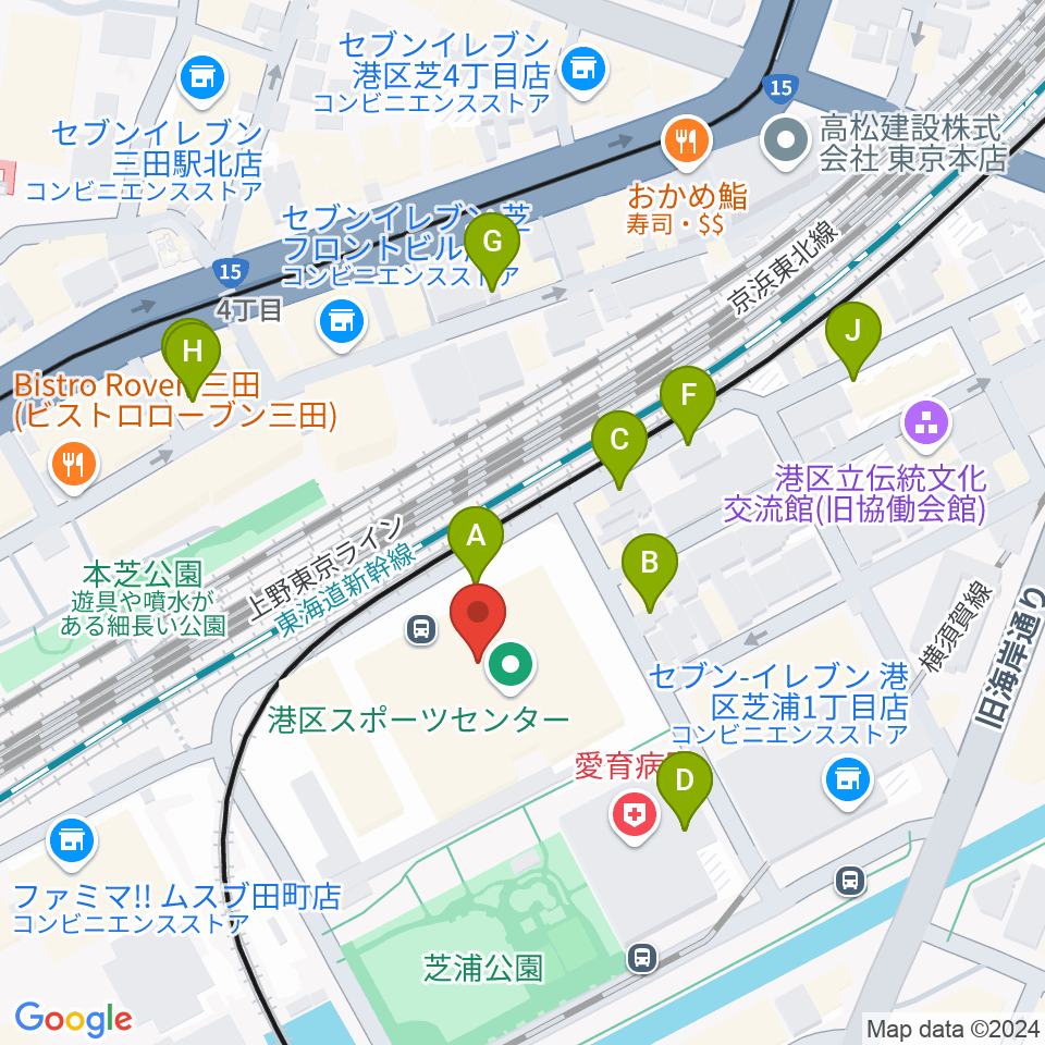 港区立男女平等参画センター リーブラ周辺の駐車場・コインパーキング一覧地図