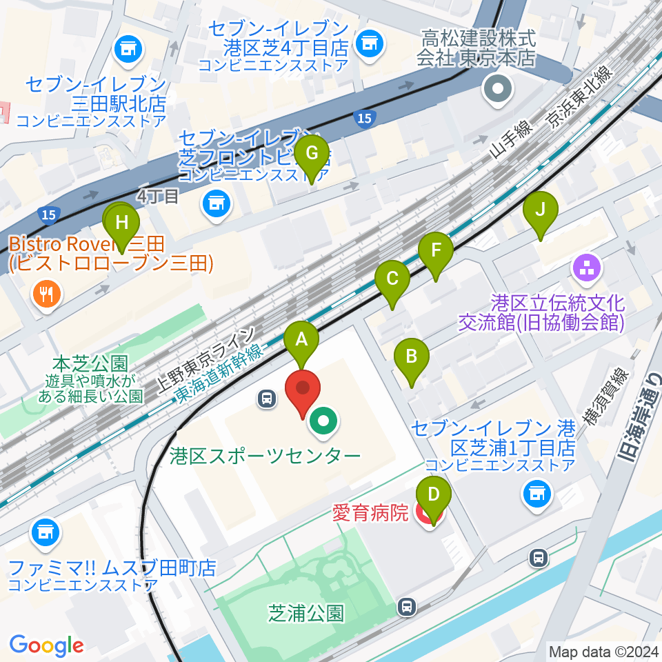 港区立男女平等参画センター リーブラ周辺の駐車場・コインパーキング一覧地図