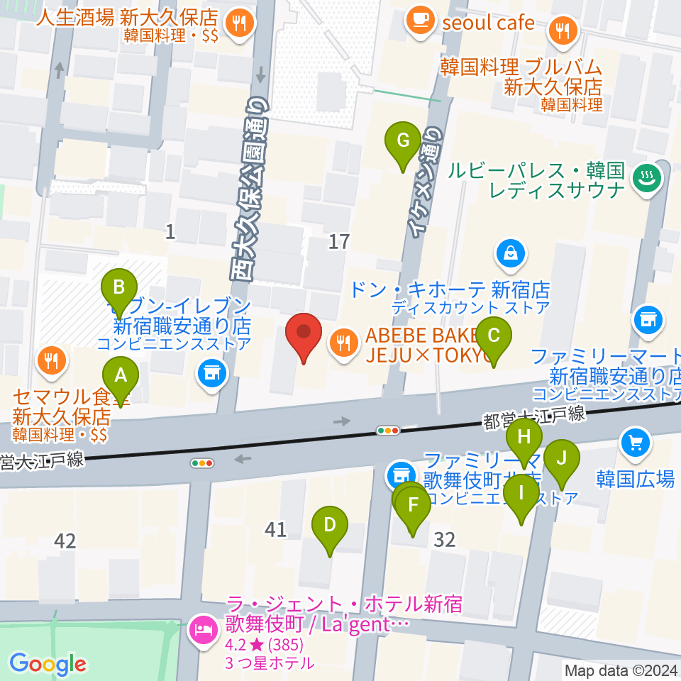 新宿SHOWBOX周辺の駐車場・コインパーキング一覧地図