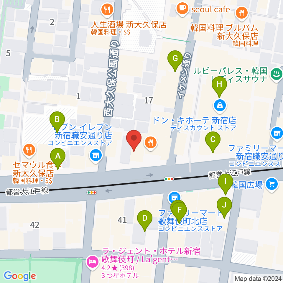 新宿SHOWBOX周辺の駐車場・コインパーキング一覧地図