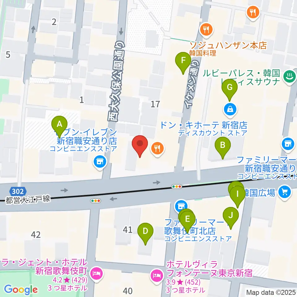 新宿SHOWBOX周辺の駐車場・コインパーキング一覧地図