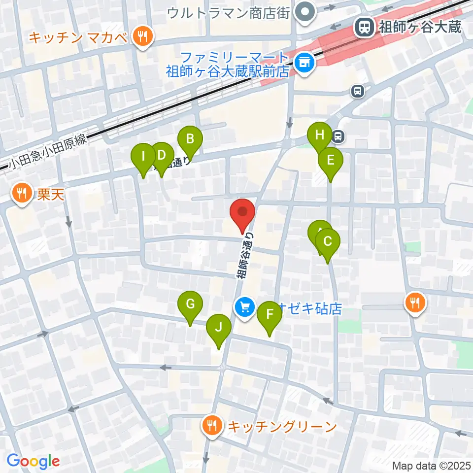 祖師谷大蔵エクレルシ周辺の駐車場・コインパーキング一覧地図