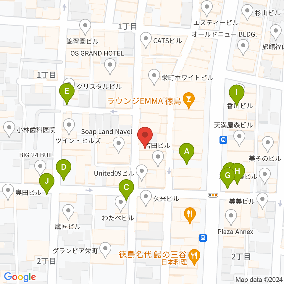 徳島HOT ROD周辺の駐車場・コインパーキング一覧地図