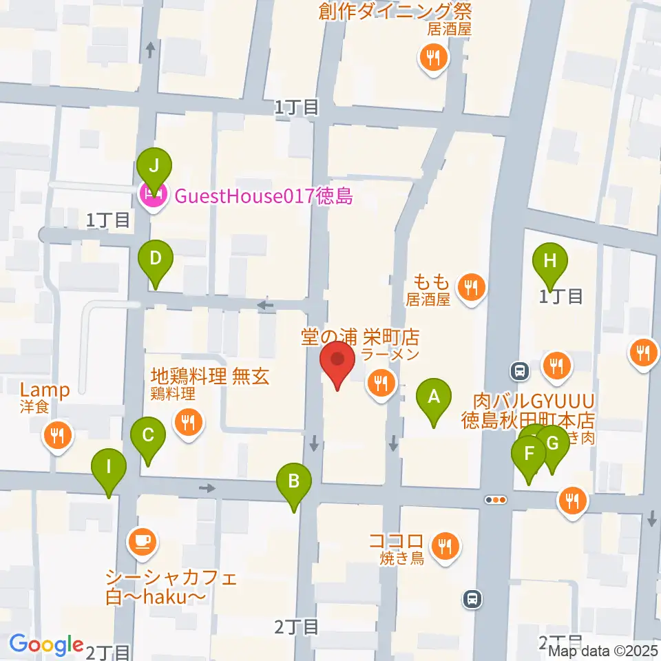 徳島HOT ROD周辺の駐車場・コインパーキング一覧地図