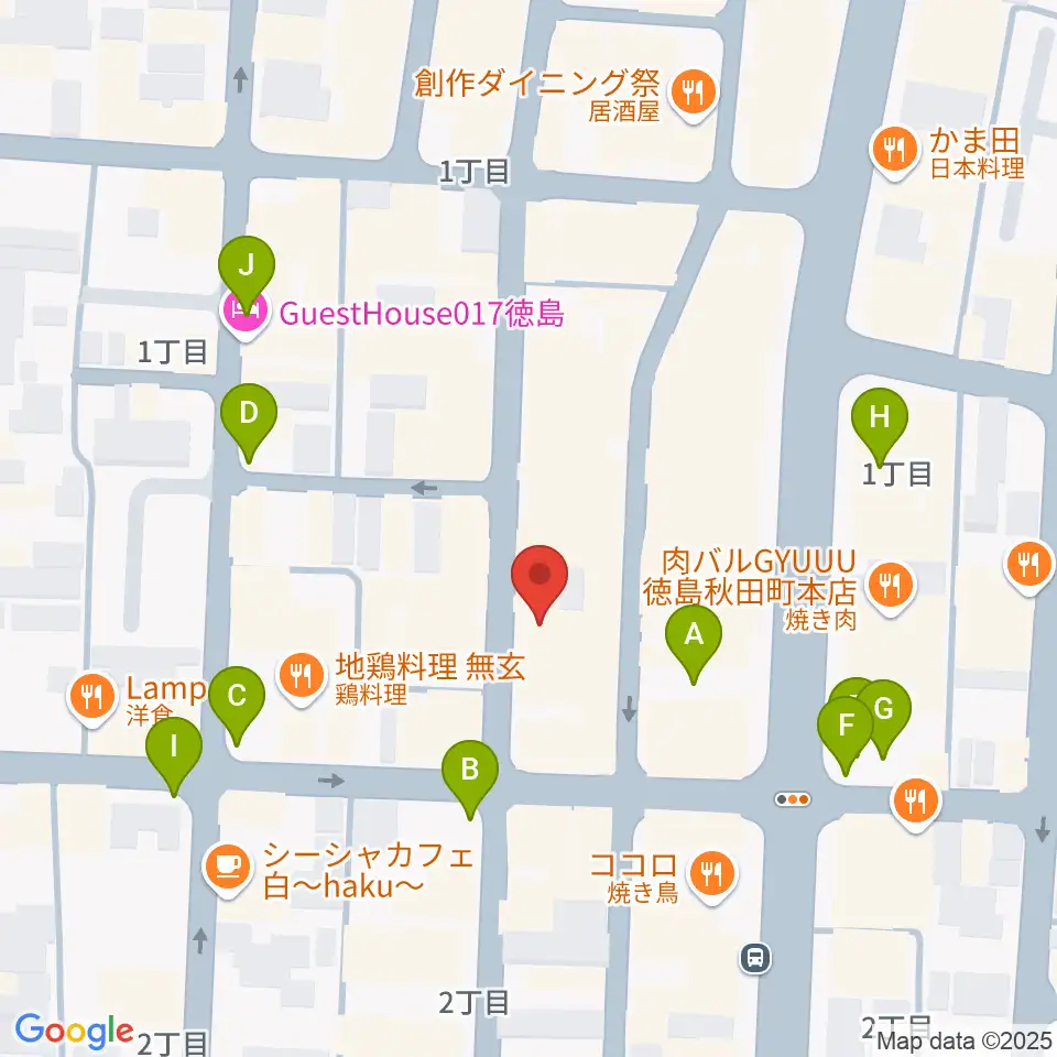 徳島HOT ROD周辺の駐車場・コインパーキング一覧地図