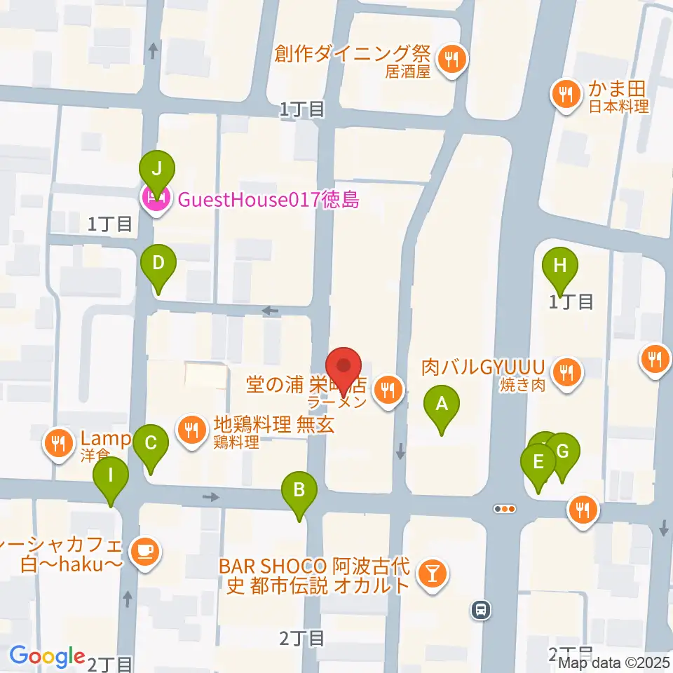 徳島HOT ROD周辺の駐車場・コインパーキング一覧地図