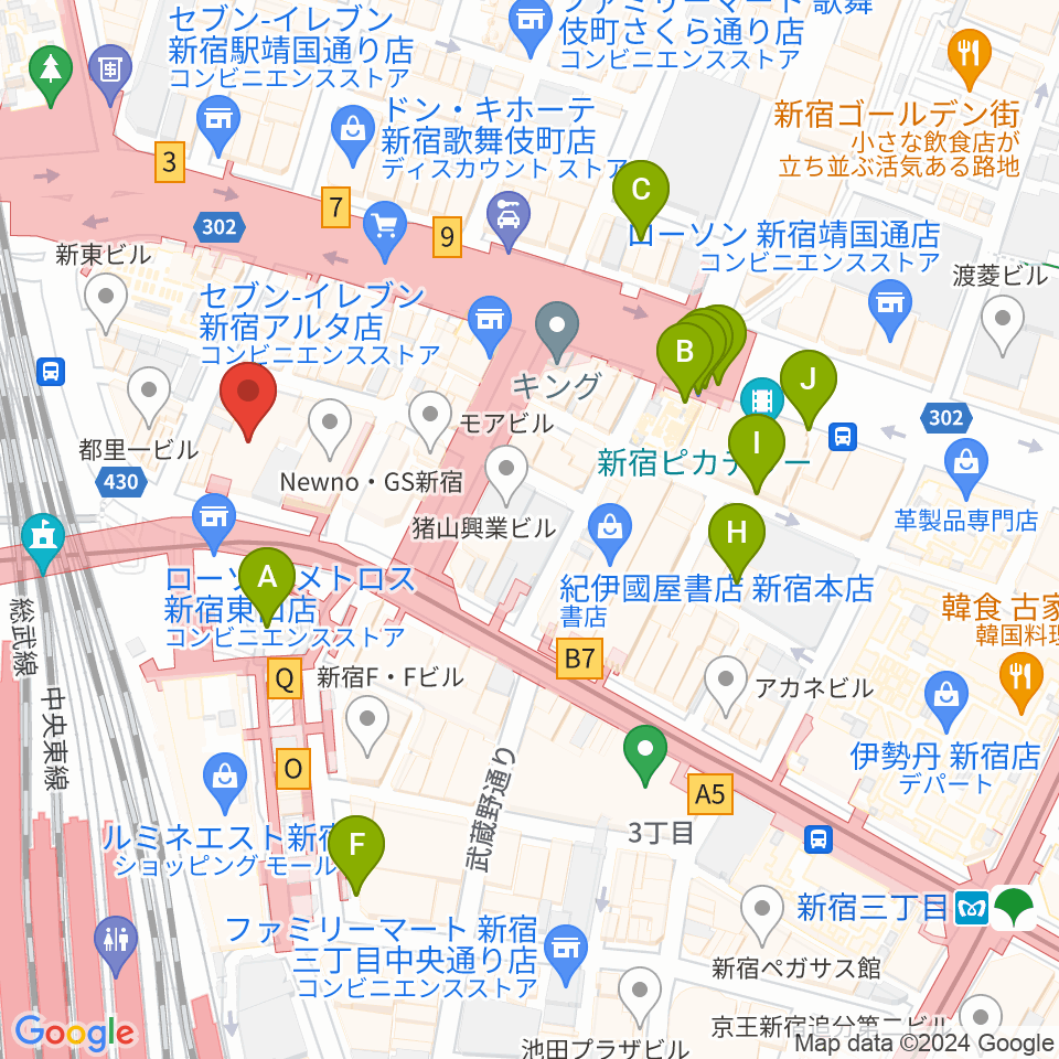 KeyStudio周辺の駐車場・コインパーキング一覧地図
