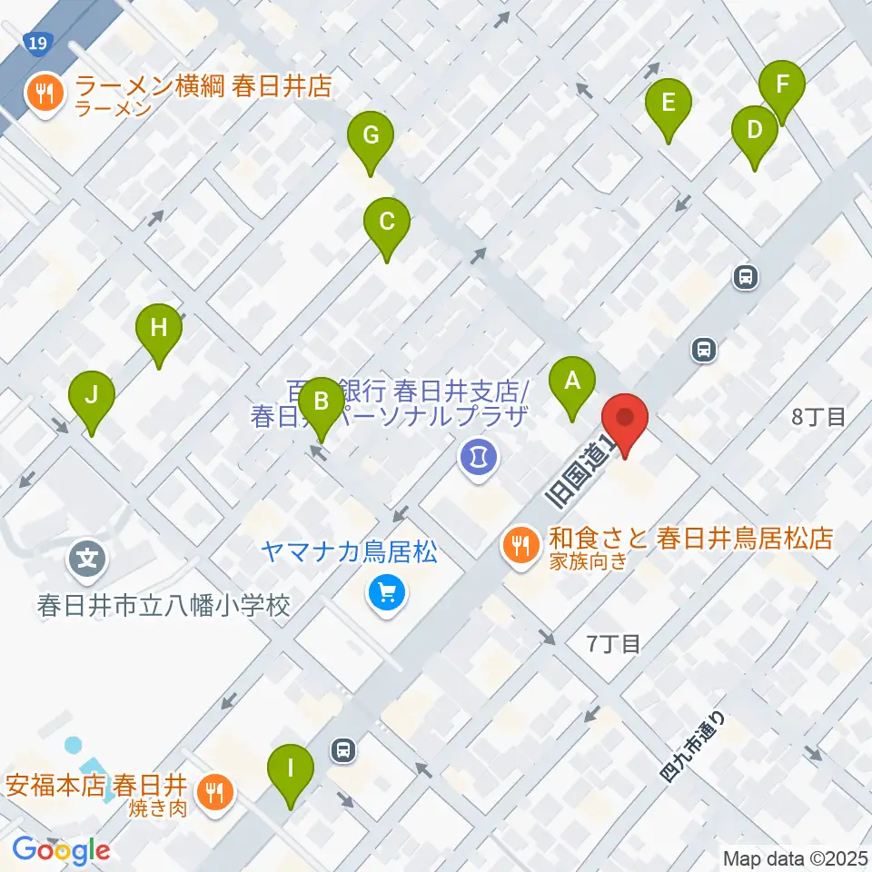 いわま楽器周辺の駐車場・コインパーキング一覧地図