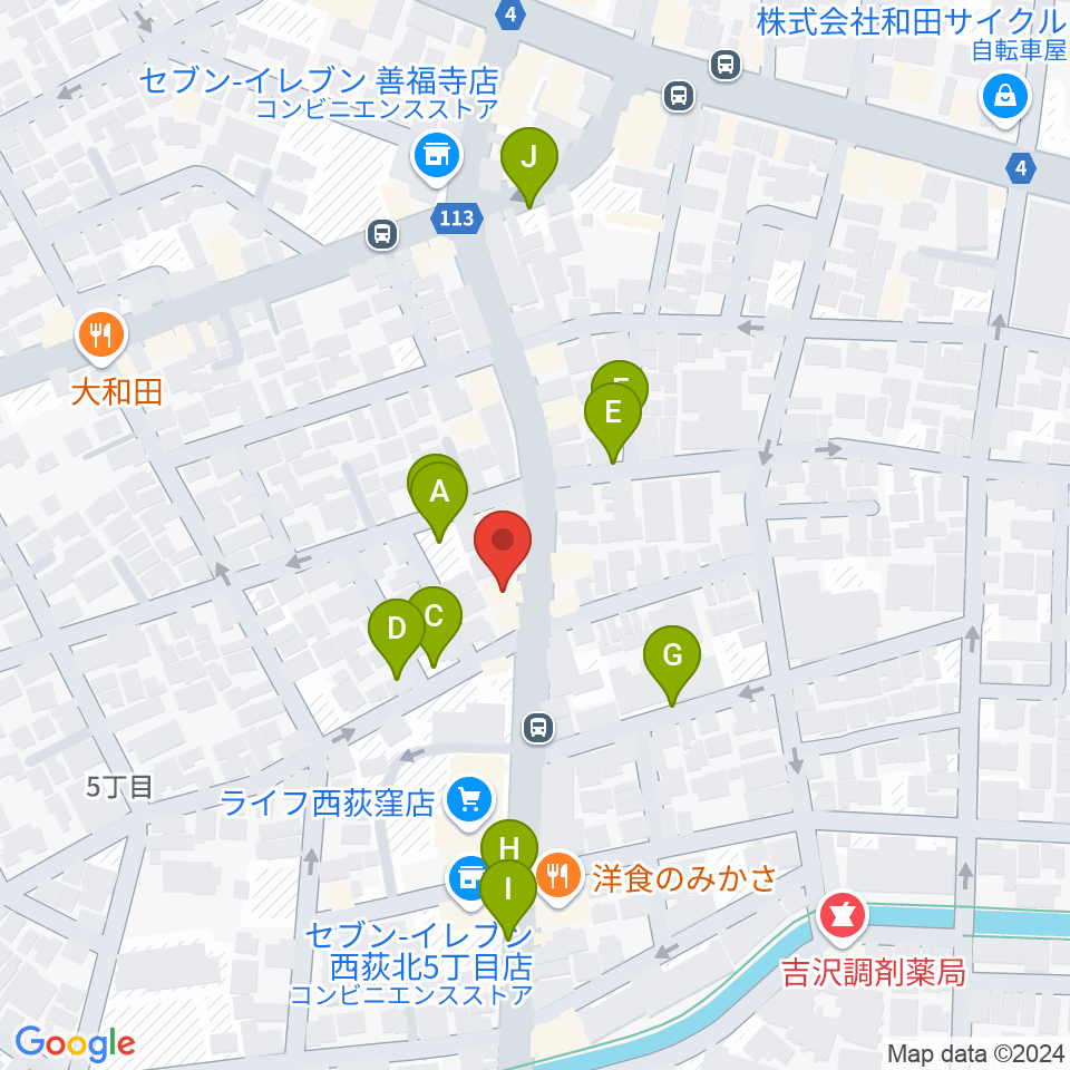 遊空間がざびぃ周辺の駐車場・コインパーキング一覧地図