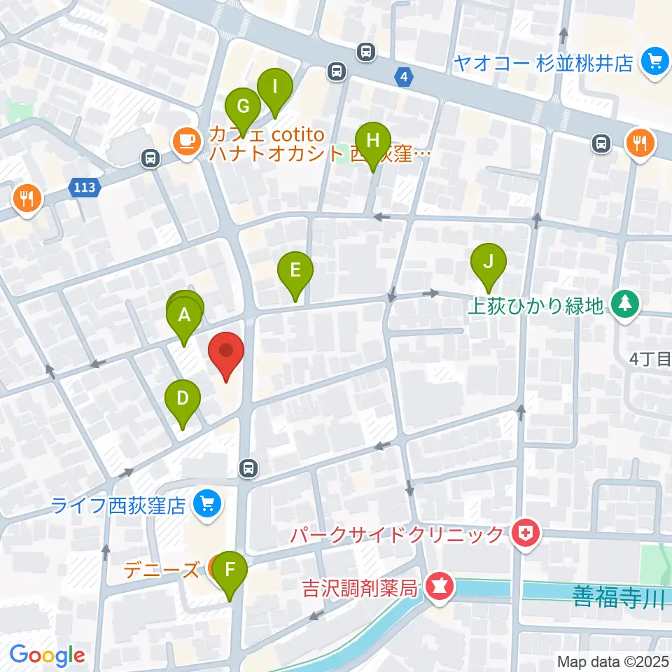 遊空間がざびぃ周辺の駐車場・コインパーキング一覧地図