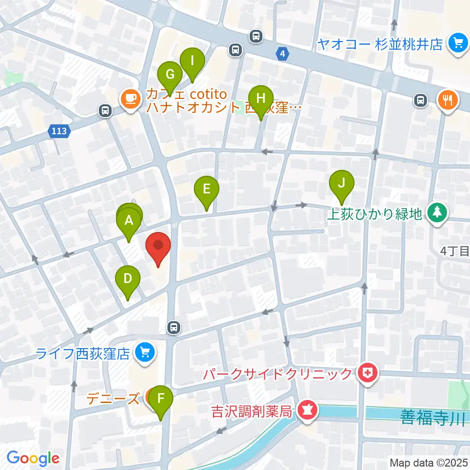 遊空間がざびぃ周辺の駐車場・コインパーキング一覧地図