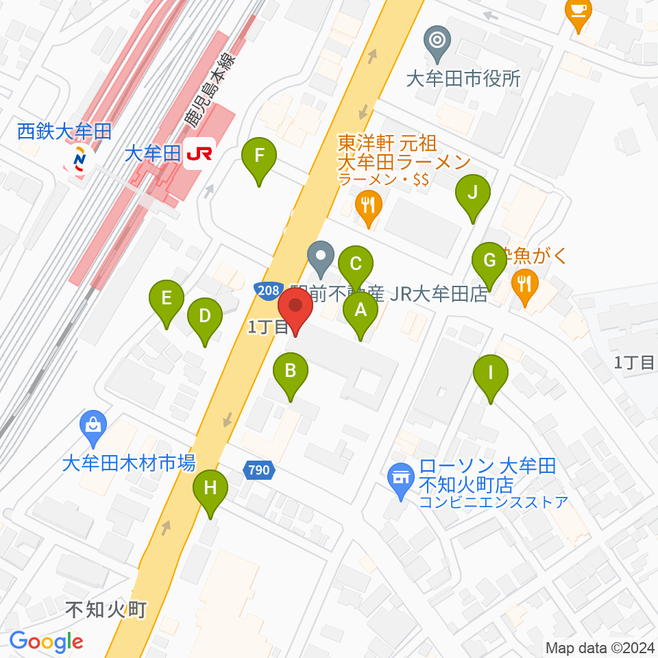 FMたんと周辺の駐車場・コインパーキング一覧地図