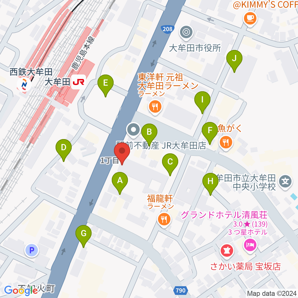 FMたんと周辺の駐車場・コインパーキング一覧地図