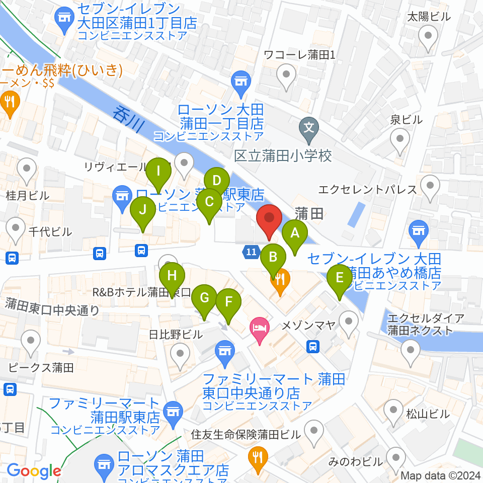 蒲田Studio80(スタジオオッタンタ)周辺の駐車場・コインパーキング一覧地図