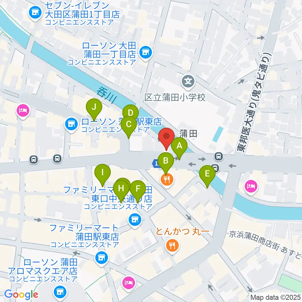 蒲田スタジオ・オッタンタ周辺の駐車場・コインパーキング一覧地図