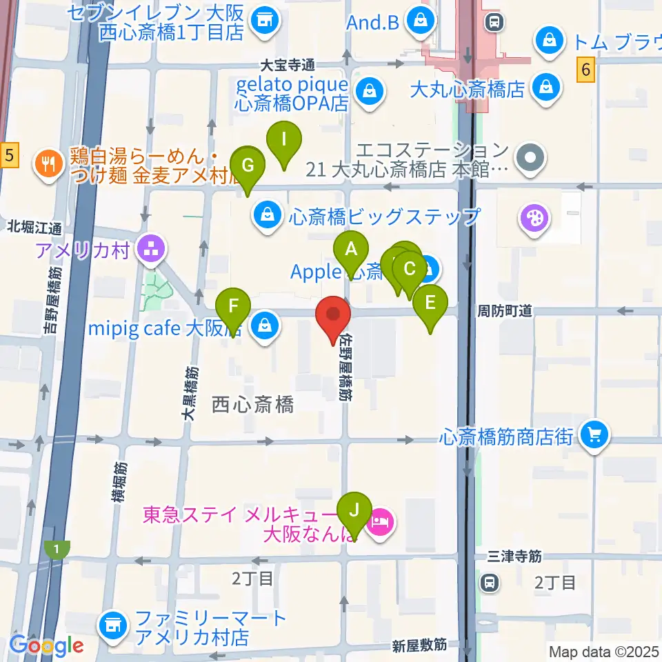 三木楽器アコースティックイン周辺の駐車場・コインパーキング一覧地図