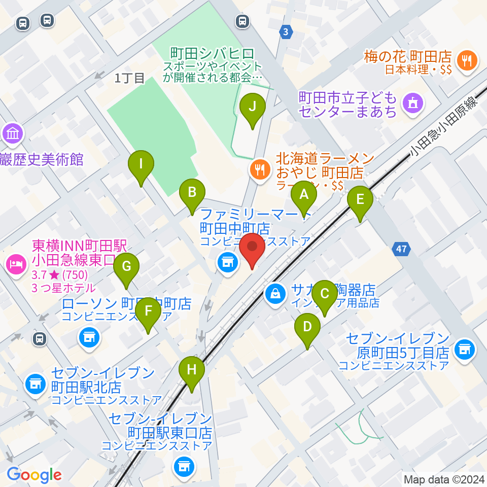 町田INTO THE BLUE周辺の駐車場・コインパーキング一覧地図