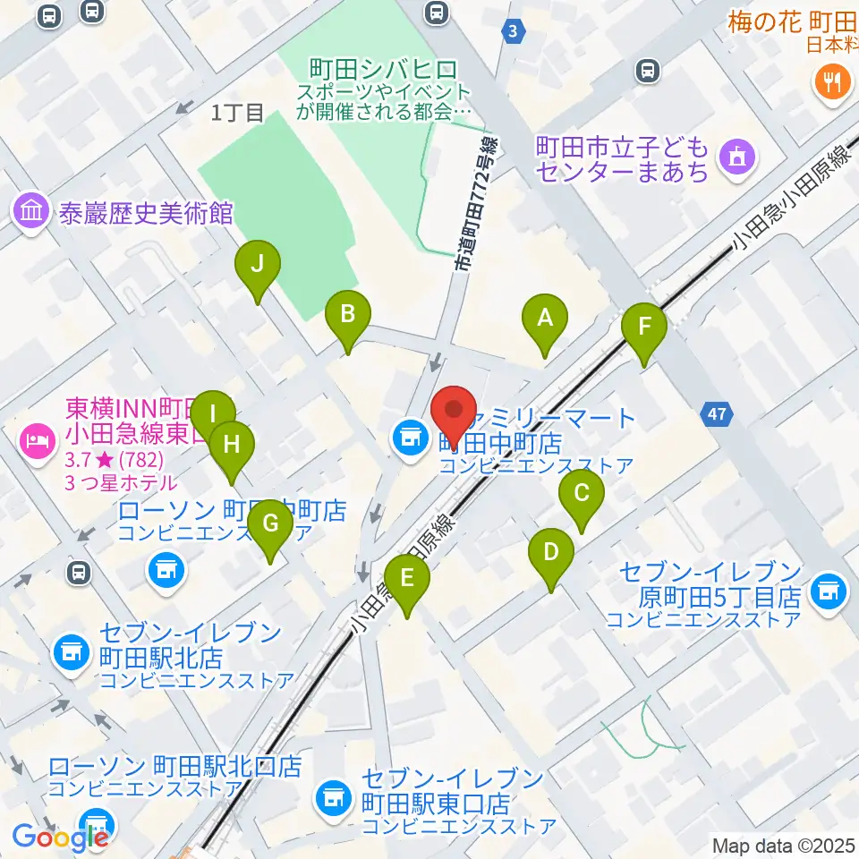 町田INTO THE BLUE周辺の駐車場・コインパーキング一覧地図