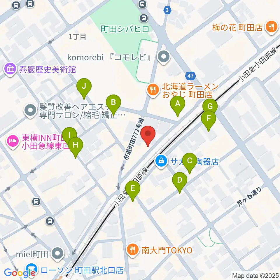 町田INTO THE BLUE周辺の駐車場・コインパーキング一覧地図