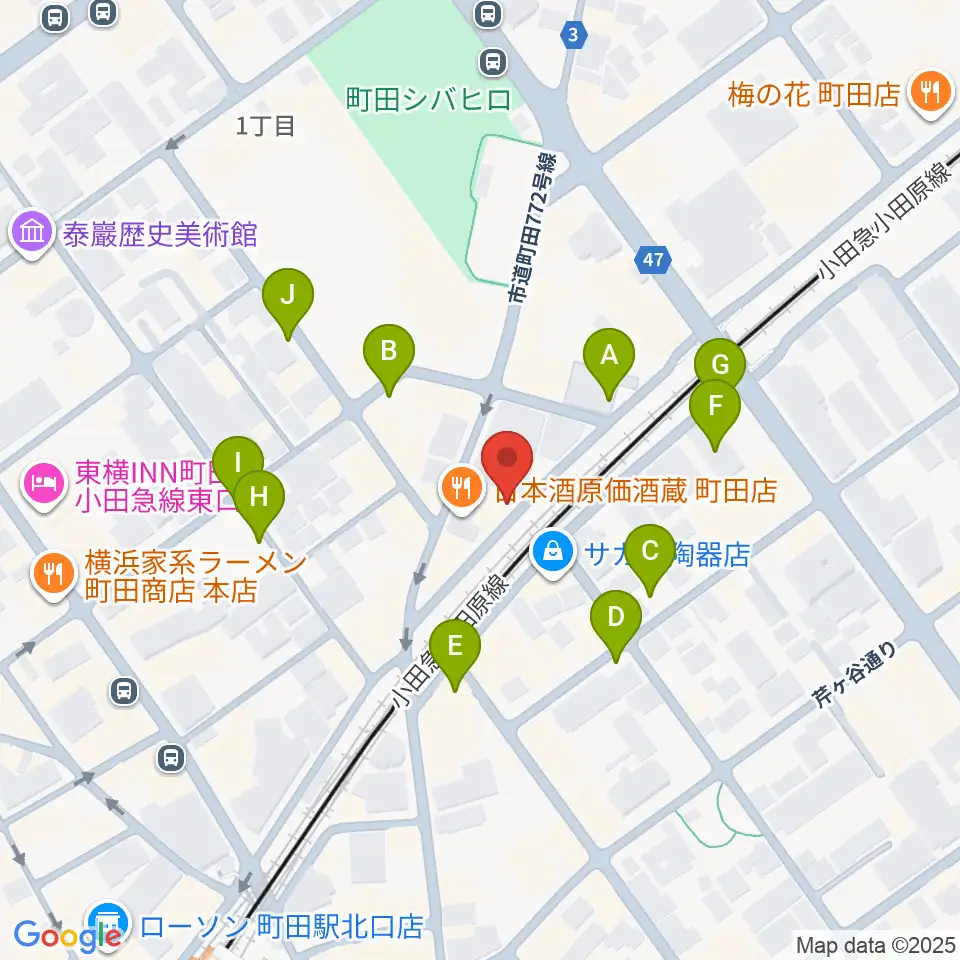 町田INTO THE BLUE周辺の駐車場・コインパーキング一覧地図