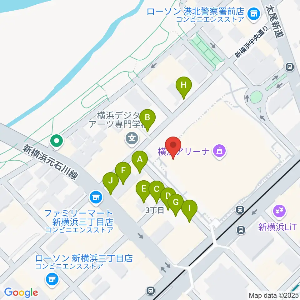 新横浜strage周辺の駐車場・コインパーキング一覧地図