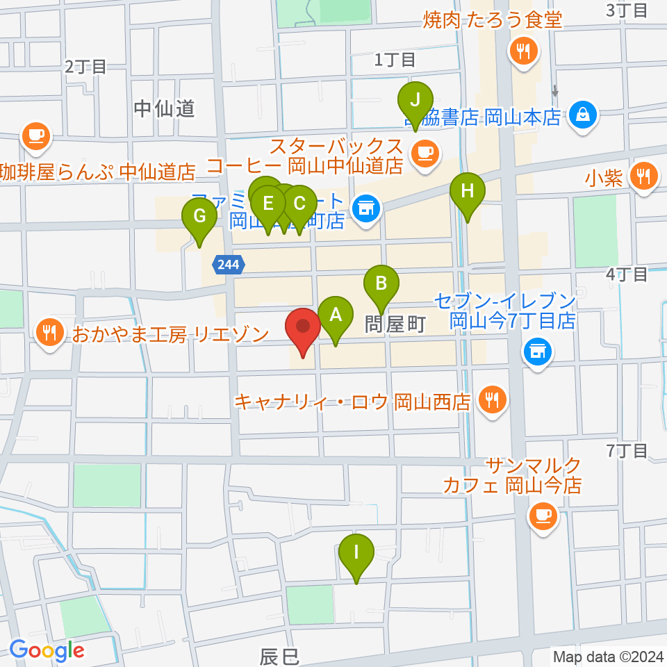 スタジオバース問屋町スタジオ周辺の駐車場・コインパーキング一覧地図