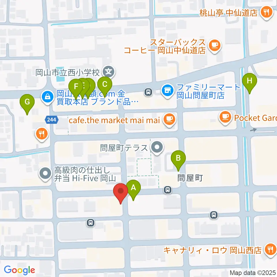 スタジオバース問屋町周辺の駐車場・コインパーキング一覧地図