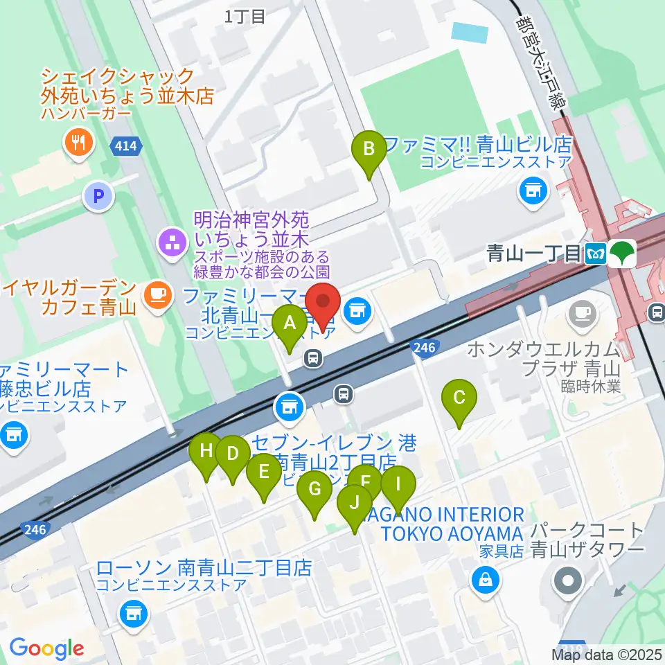 青山RizM周辺の駐車場・コインパーキング一覧地図