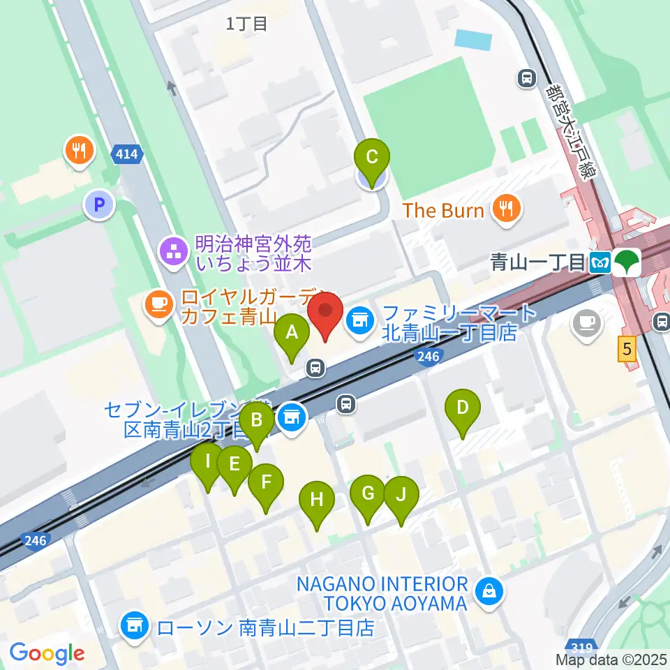 青山RizM周辺の駐車場・コインパーキング一覧地図