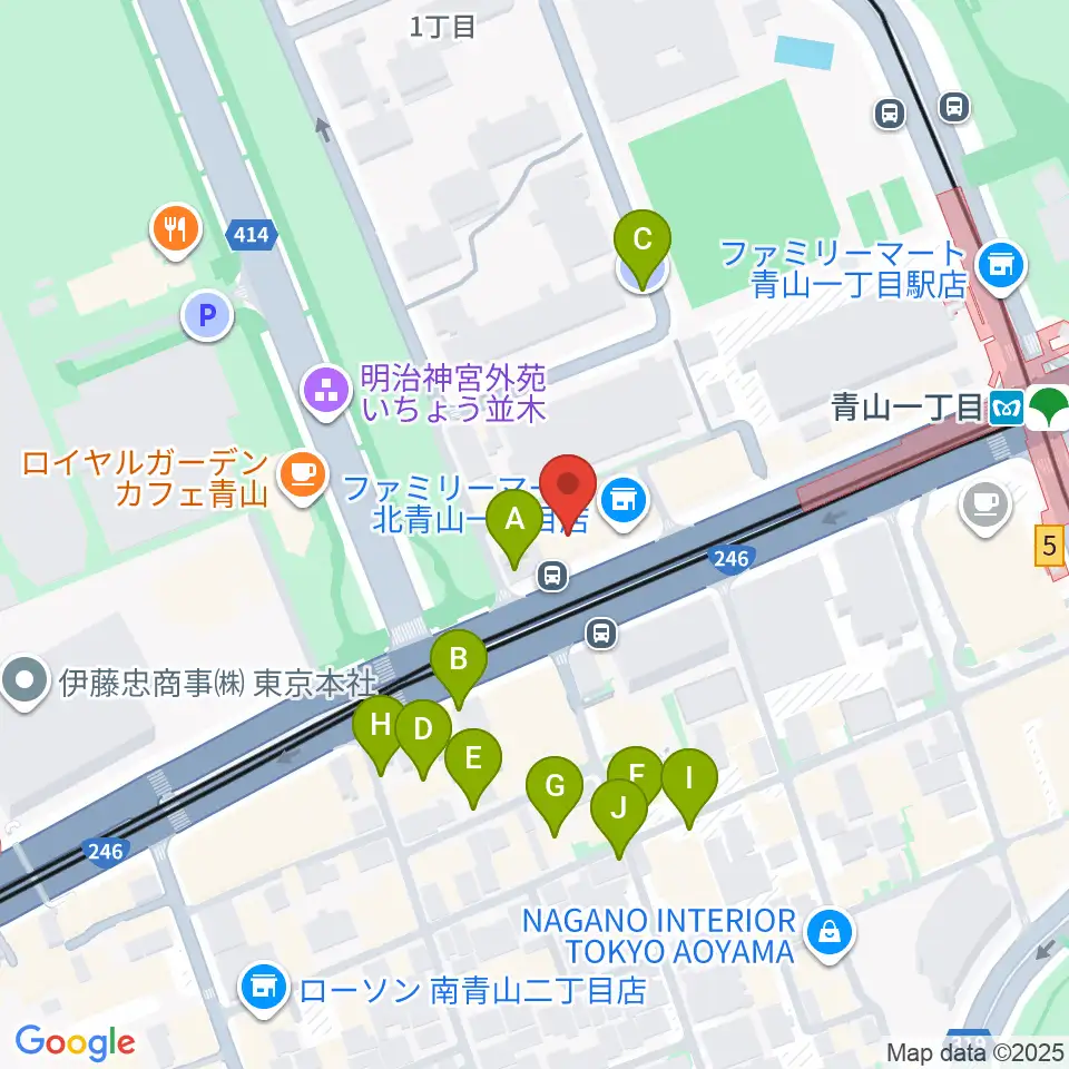 青山RizM周辺の駐車場・コインパーキング一覧地図