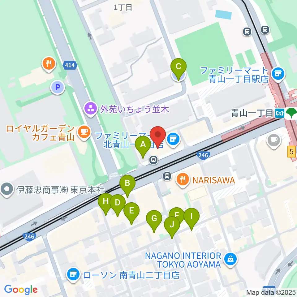 青山RizM周辺の駐車場・コインパーキング一覧地図