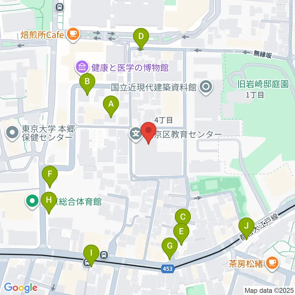 文京区青少年プラザb-lab周辺の駐車場・コインパーキング一覧地図