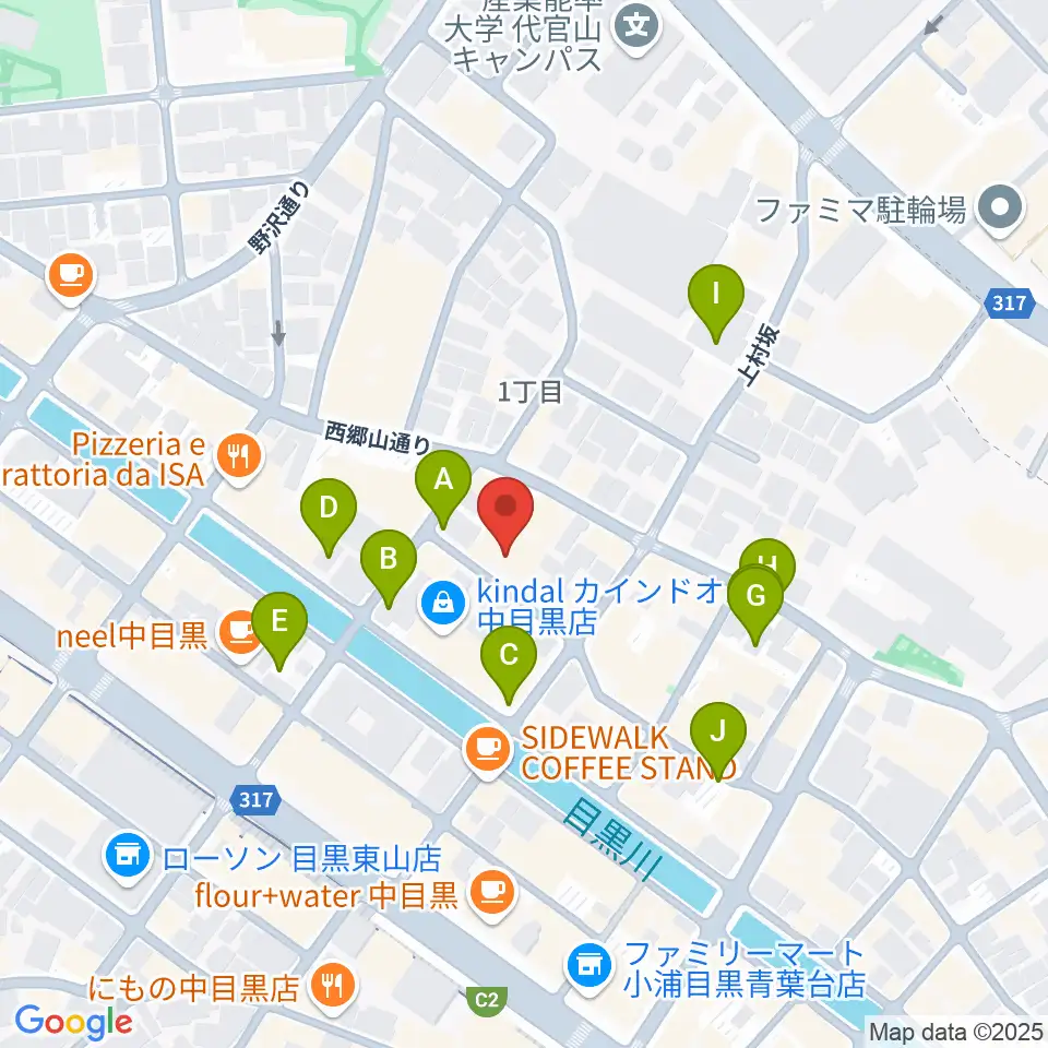 中目黒キンケロ・シアター周辺の駐車場・コインパーキング一覧地図