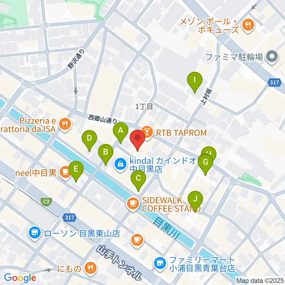 中目黒キンケロ・シアター周辺の駐車場・コインパーキング一覧地図