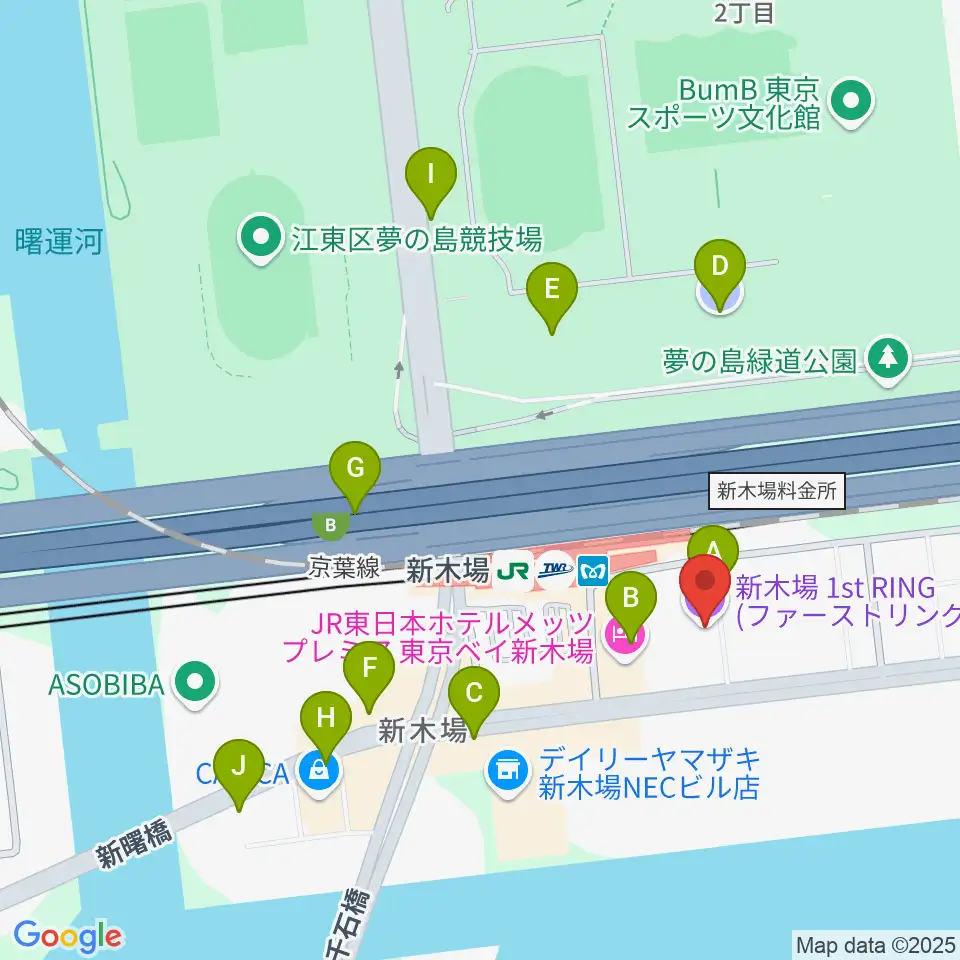 新木場1stRING周辺の駐車場・コインパーキング一覧地図