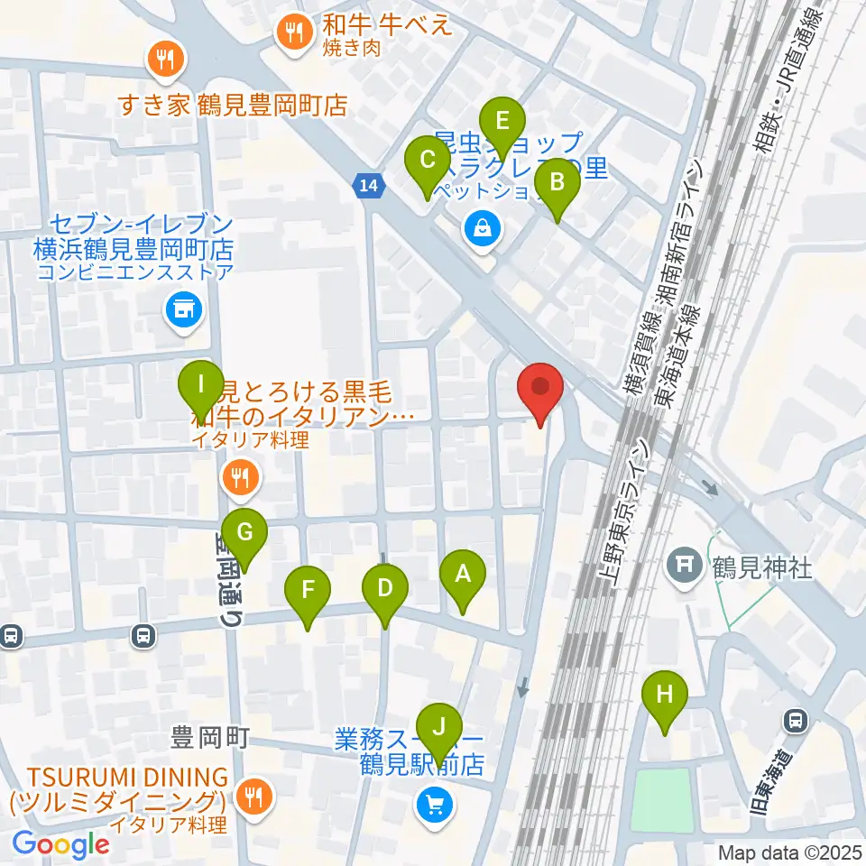 鶴見GIGS周辺の駐車場・コインパーキング一覧地図