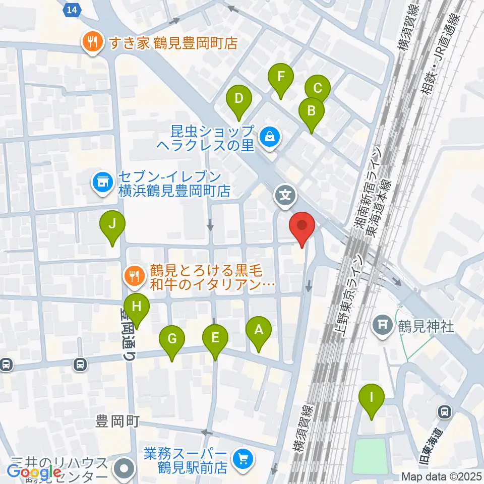 鶴見GIGS周辺の駐車場・コインパーキング一覧地図