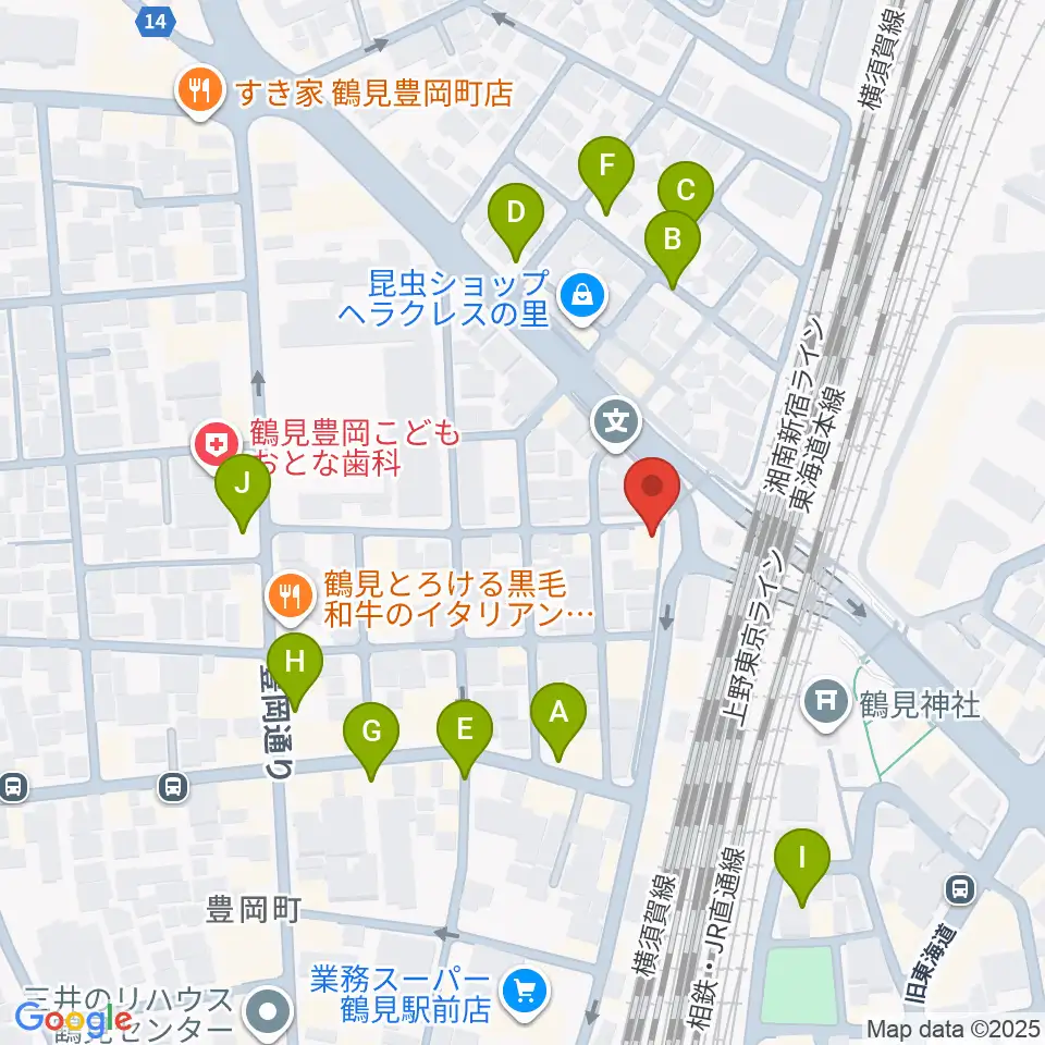 鶴見GIGS周辺の駐車場・コインパーキング一覧地図