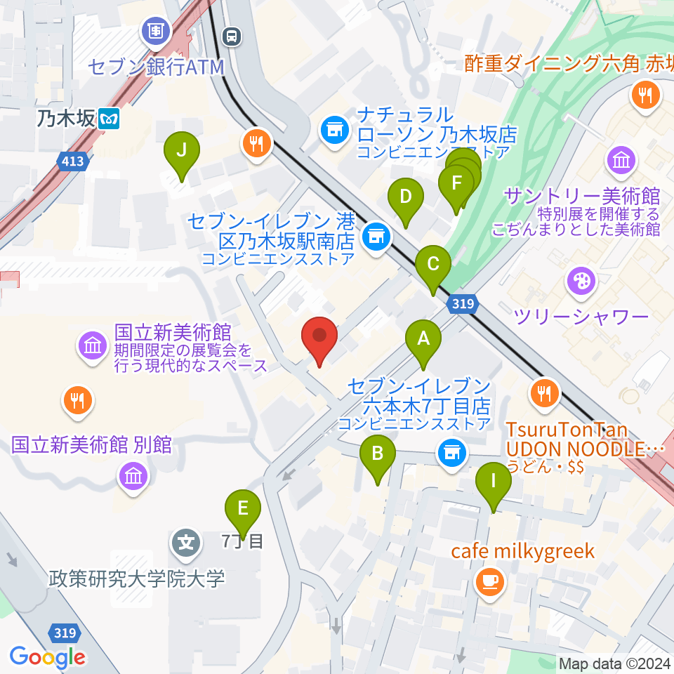 キーストンクラブ東京周辺の駐車場・コインパーキング一覧地図