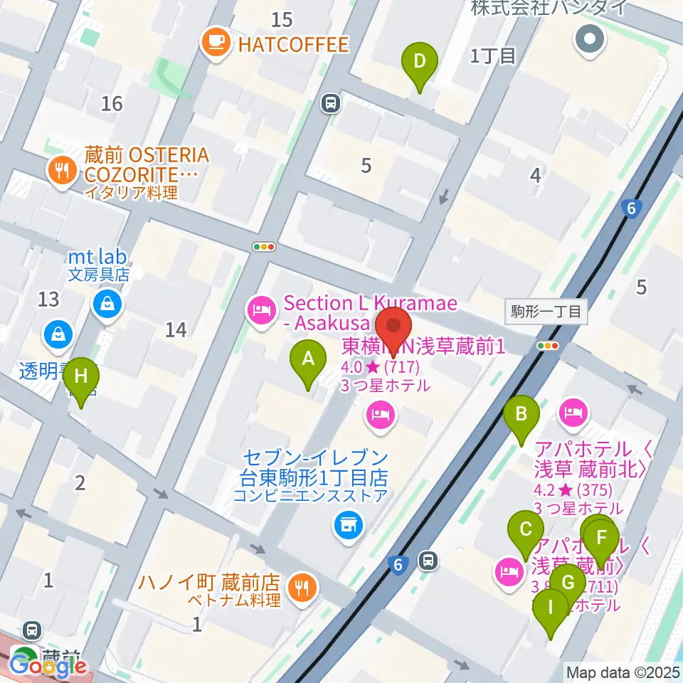 浅草Gold Sounds周辺の駐車場・コインパーキング一覧地図