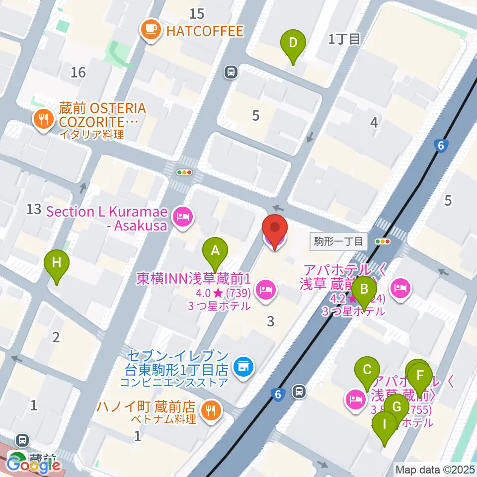 浅草Gold Sounds周辺の駐車場・コインパーキング一覧地図