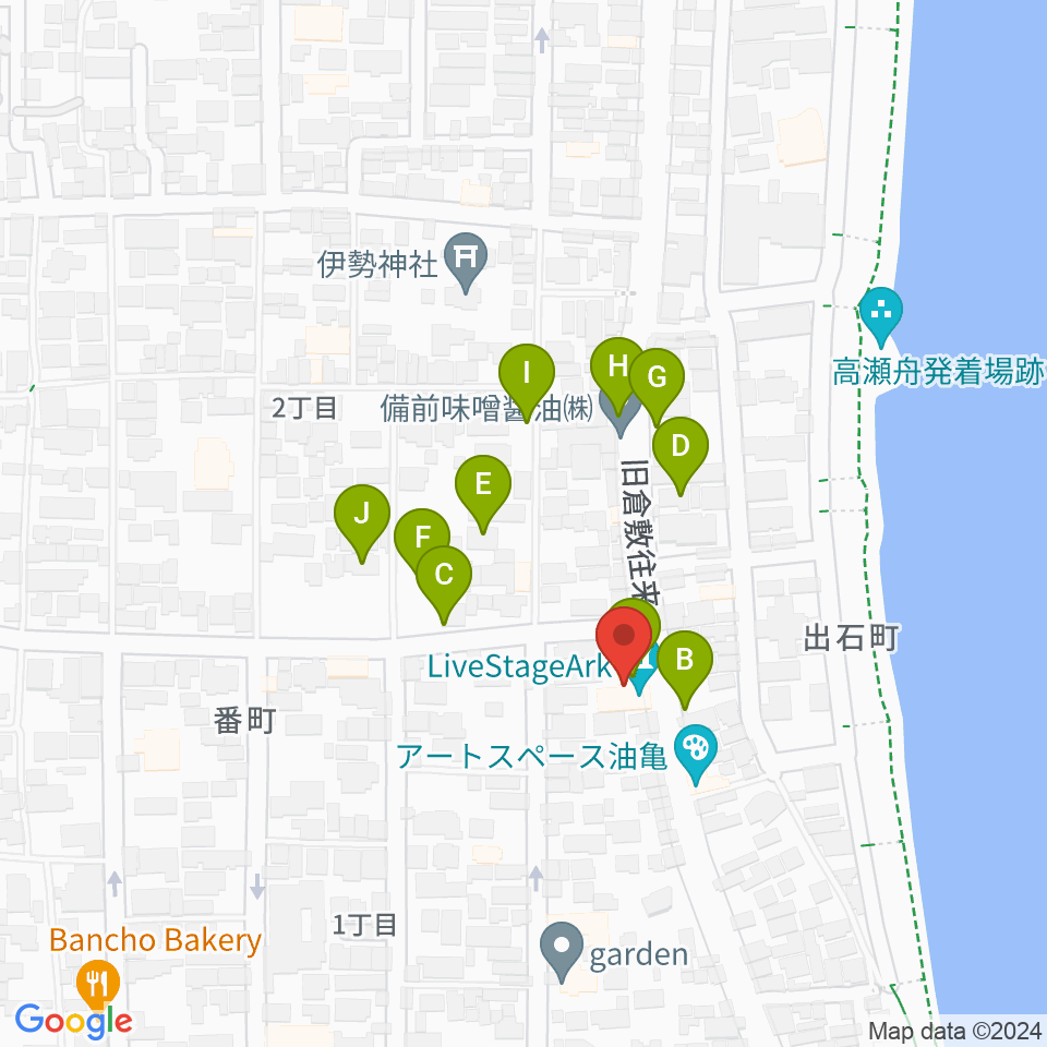 岡山Live Stage Ark周辺の駐車場・コインパーキング一覧地図