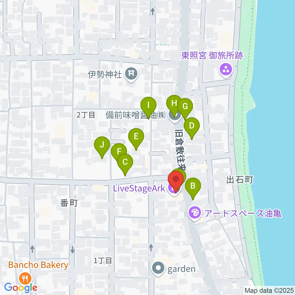 岡山Live Stage Ark周辺の駐車場・コインパーキング一覧地図