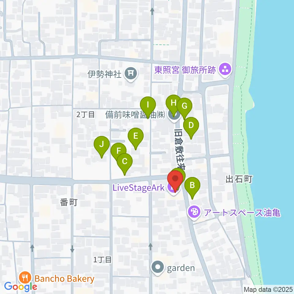 岡山Live Stage Ark周辺の駐車場・コインパーキング一覧地図
